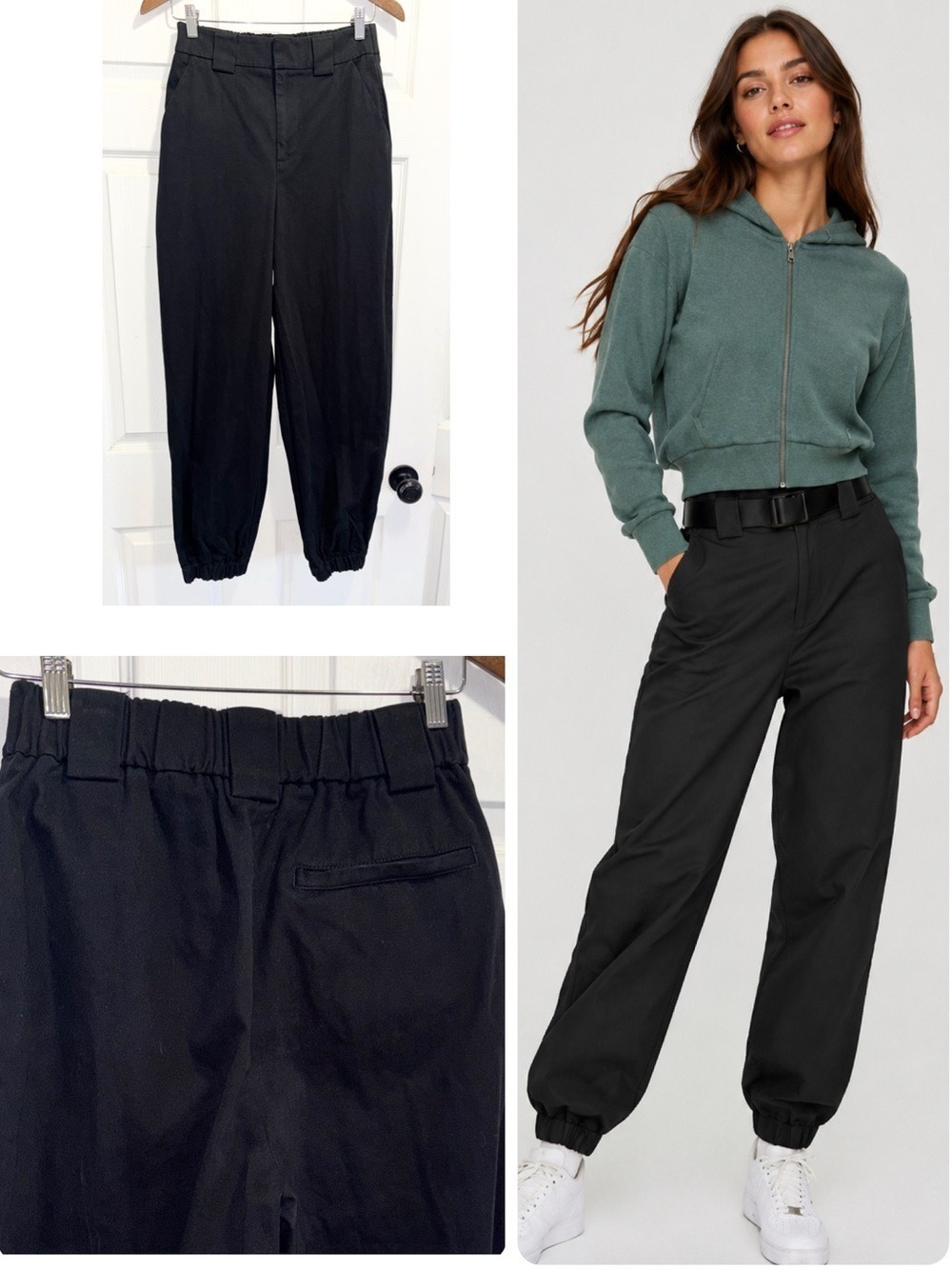 Aritzia TNA Cargo Pants Joggers Black Size Small